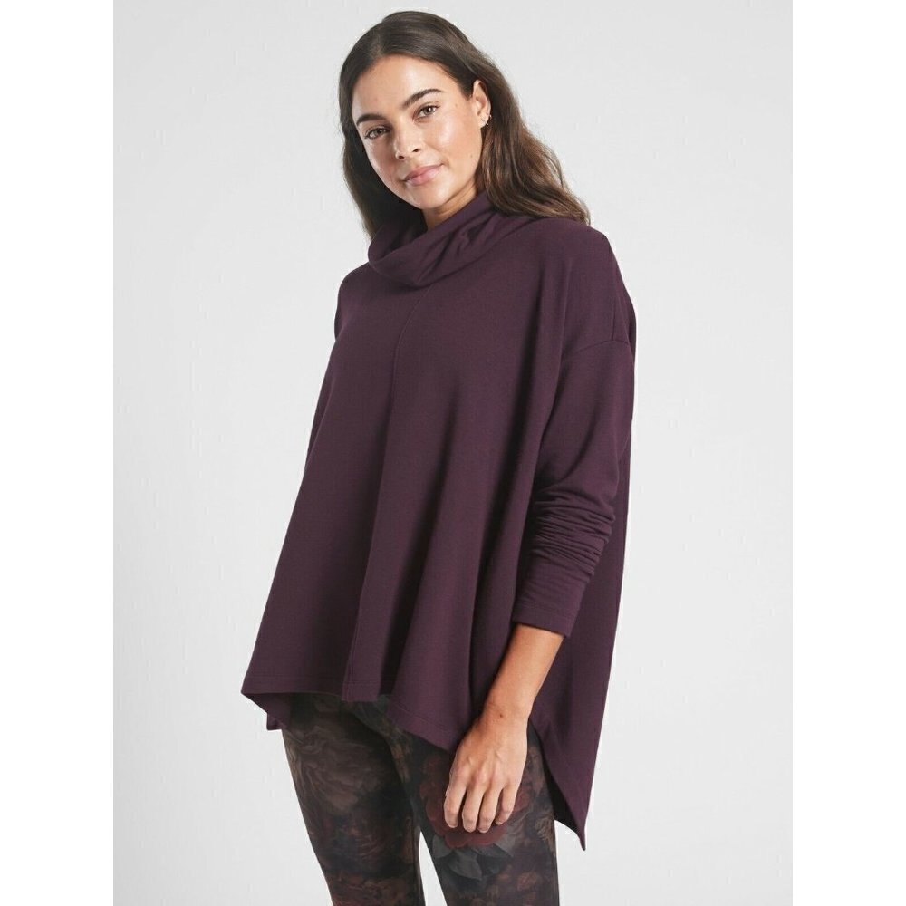 Athleta Women's S Small Ethereal Brushed Funnel Neck Sweater Style S/510381-04